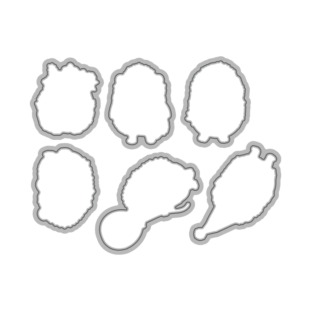 Милые Мультяшные Вырубные штампы с изображением ежика прозрачные сделай сам