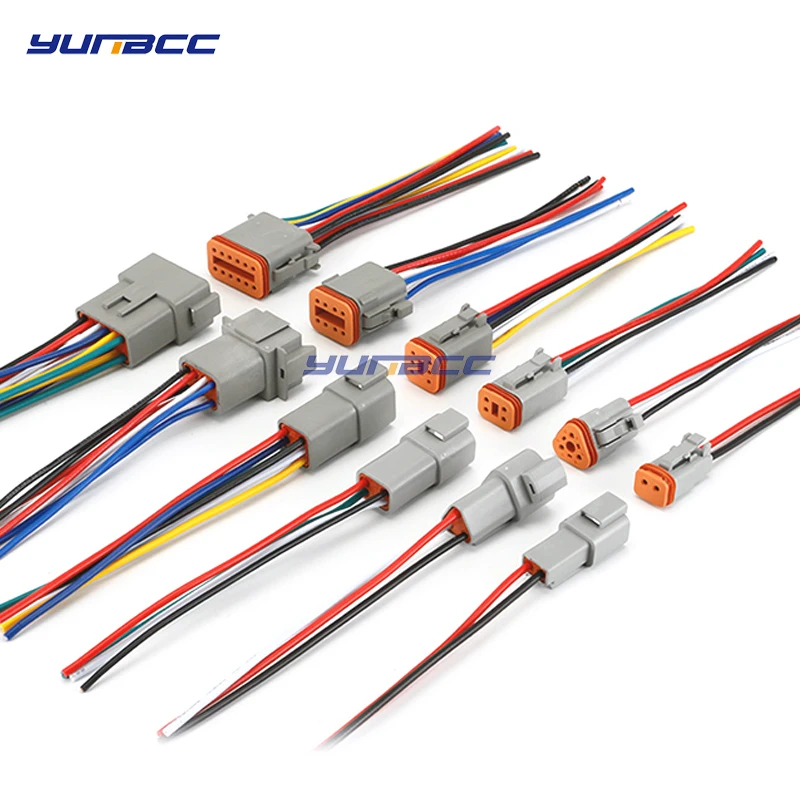 

1 Pc Deutsch DT Connector With 15CM Wiring Harness DT06-2S/DT04-2P 2P 3P 4P 6P 8P 12P Waterproof Electrical Plug