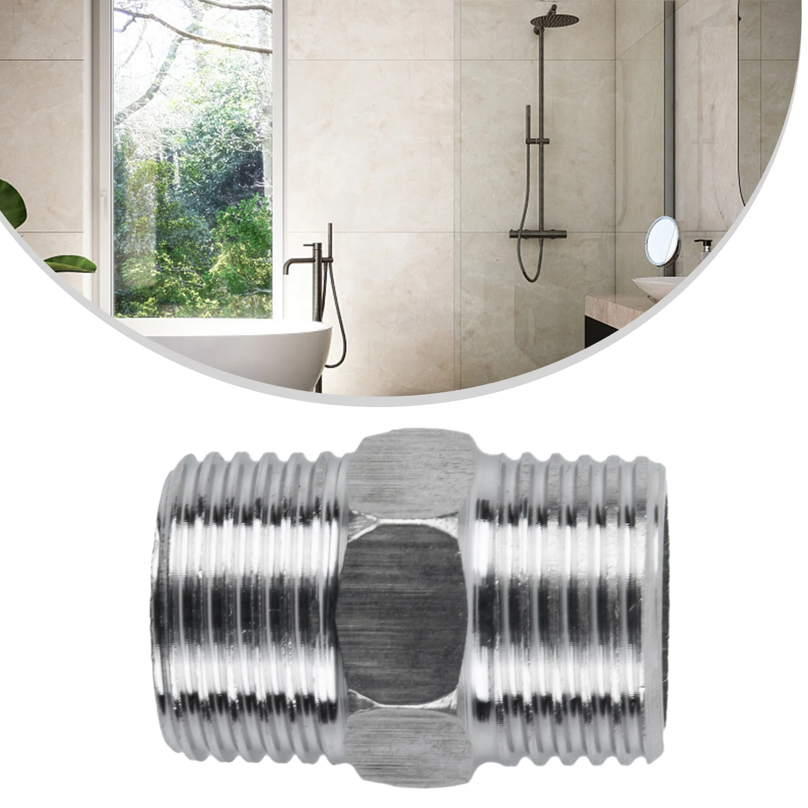 Водопроводный кран * удлинитель G1/2 хром из нержавеющей стали