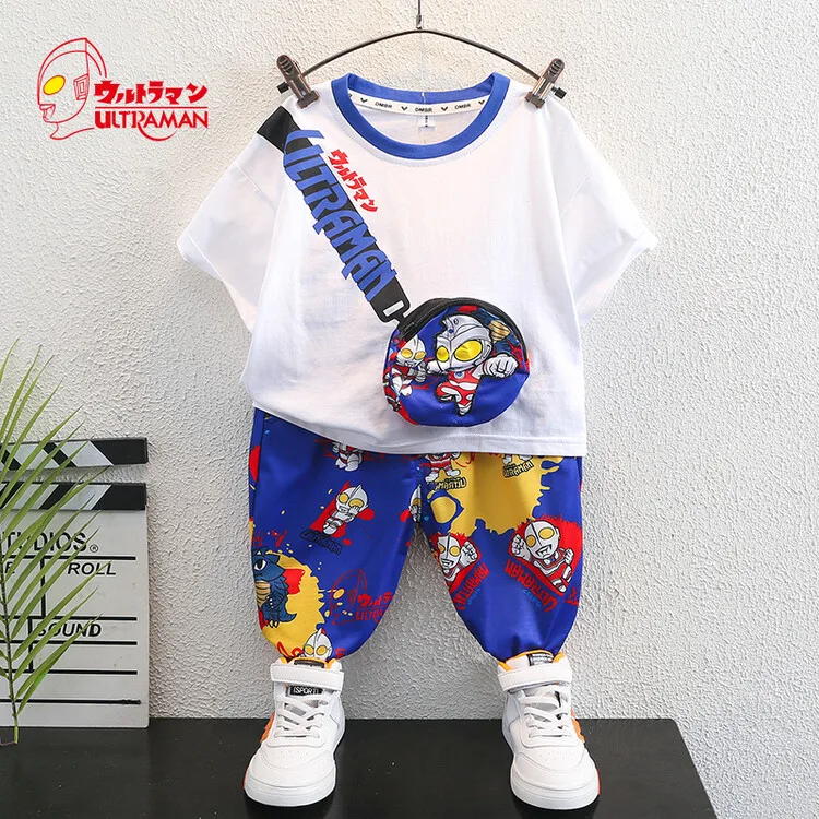 

Summer Ropa Loungewear Ultramans Clothings Sets Clothes Boys Anime Printing Roupas Naipe Pant Luxury Jongens Kleding T-shirt