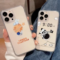 spaceman fun phone cases for iphone 11 12 13 mini se 2020 6 6s 7 8 plus x xs xr pro max pattern clear cover shell