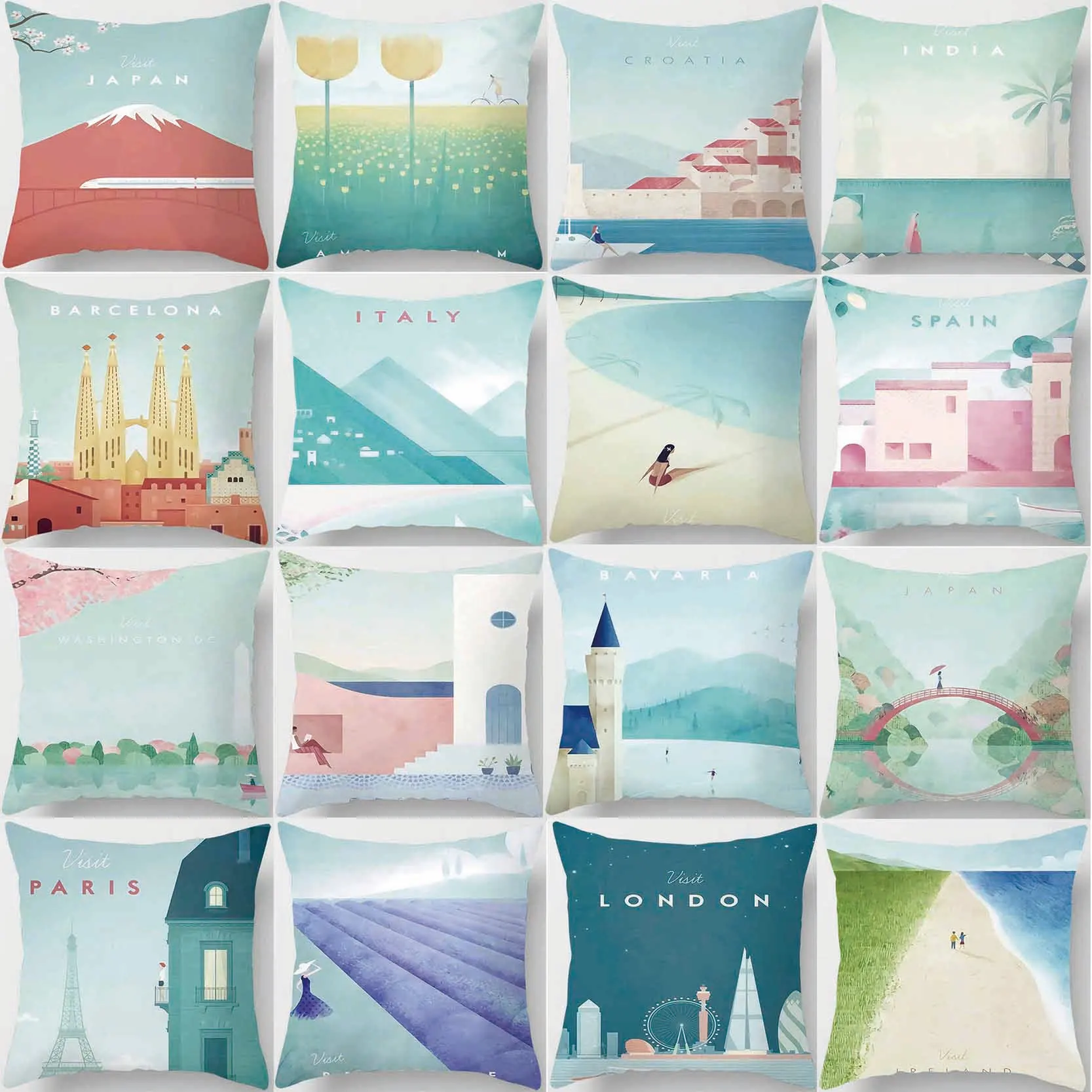 

MinimalistPatternSquare Pillowcase, Used for Home Decoration, Car Sofa Cushion Cover 45cm*45cm
