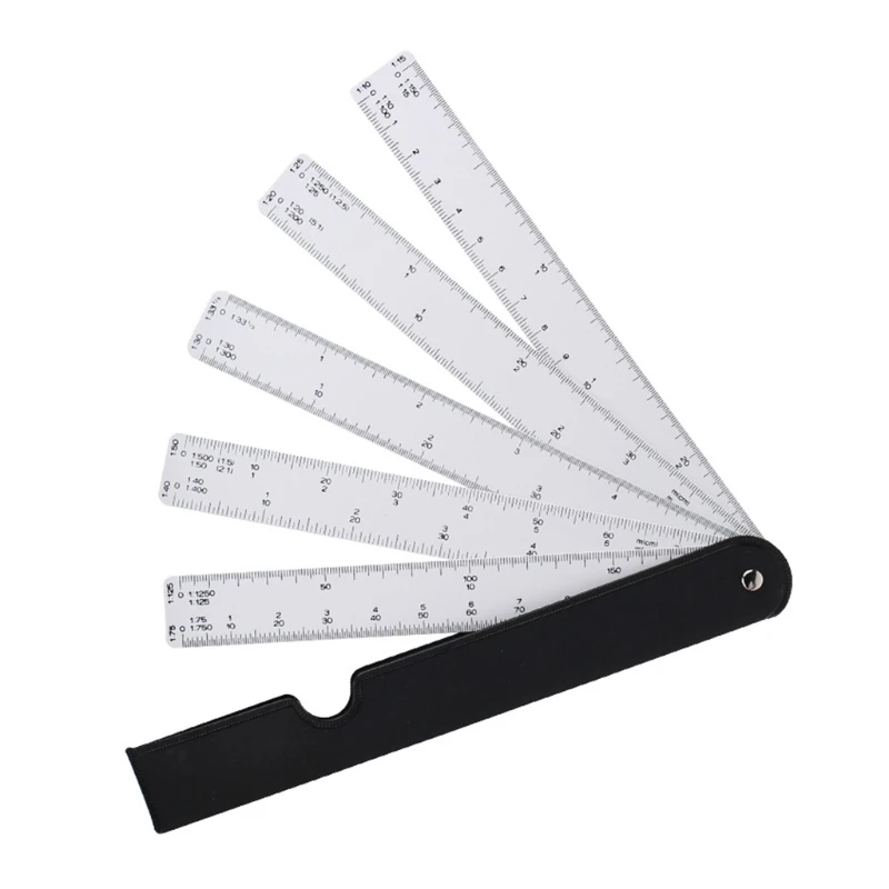 Plastic Scale Ruler Folding Engineering Measure Rulers for Art Drawing Painting
