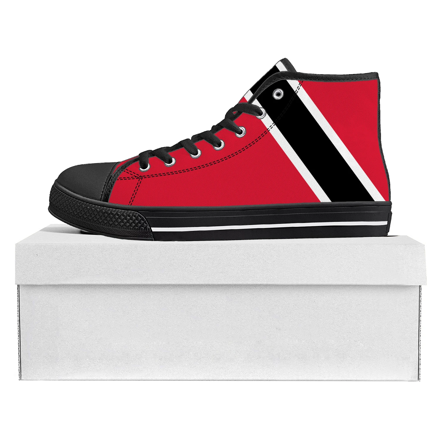 Trinidad and Tobago Flag High Top High Quality Sneakers Mens Womens Teenager Canvas Sneaker Casual Couple Shoes Custom Shoe