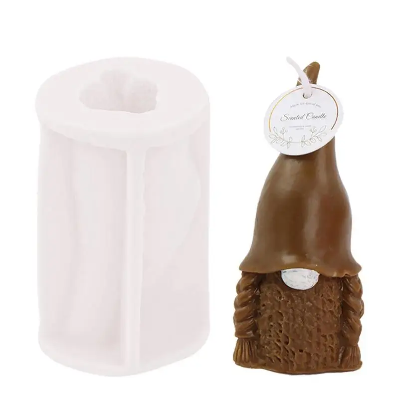 

Gnome Silicone Mold 3D Gnome Mold Flexible Cute Christmas Molds Non-Stick DIY Accessories Silicone Molds High Temperature