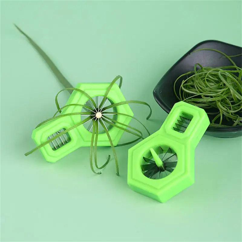 

New Green STAINSTEEL Onion Easy Slicer Shredder Plum Blossom Cut Green Onion Wire Drawing Kitchen Superfine Vegetable Shredder