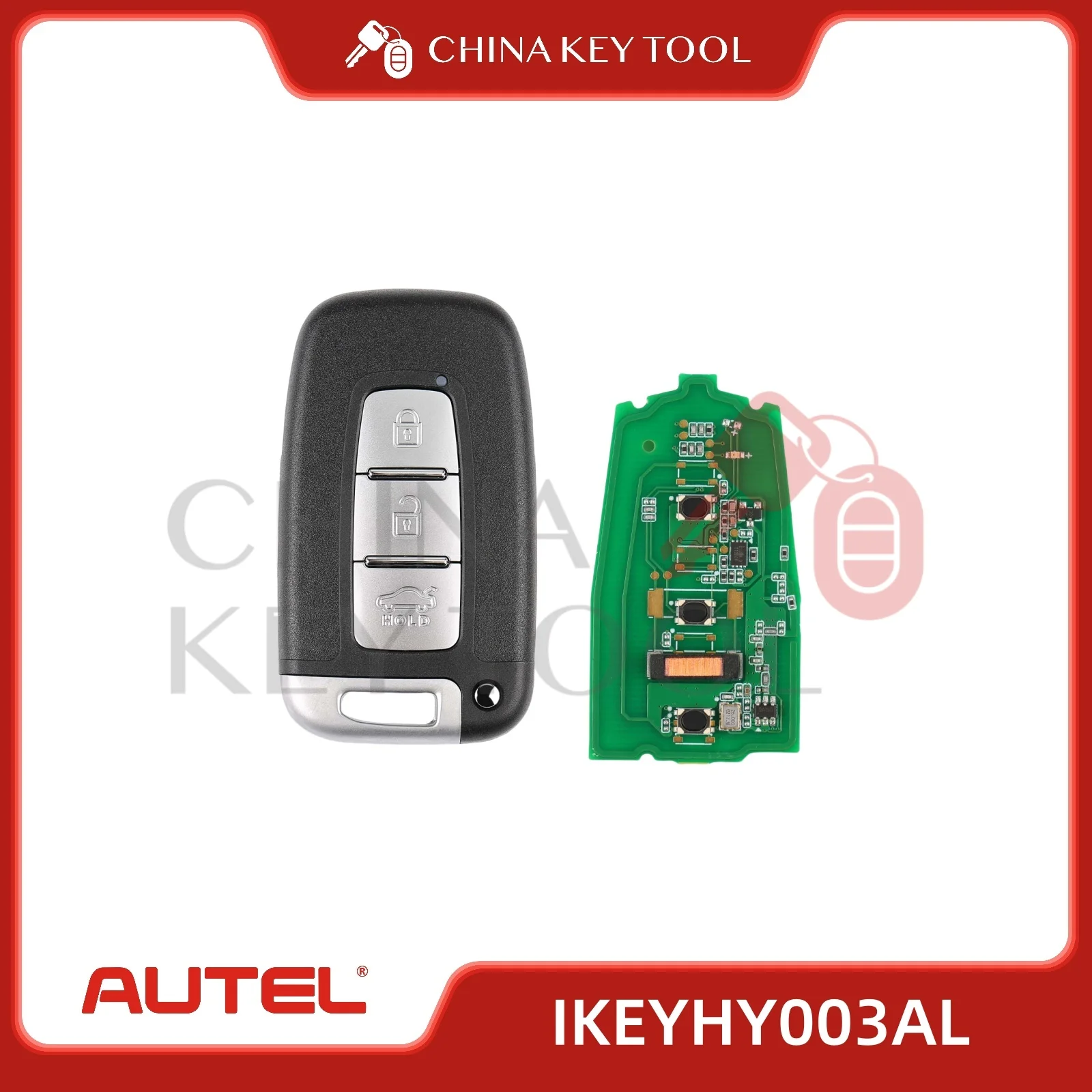 

1 шт. Autel IKEYHY003AL HY003AL универсальный смарт-ключ 3 кнопки для Hyundai для смарт-ключа Autel для KM100 IM508 IM608 KM100E