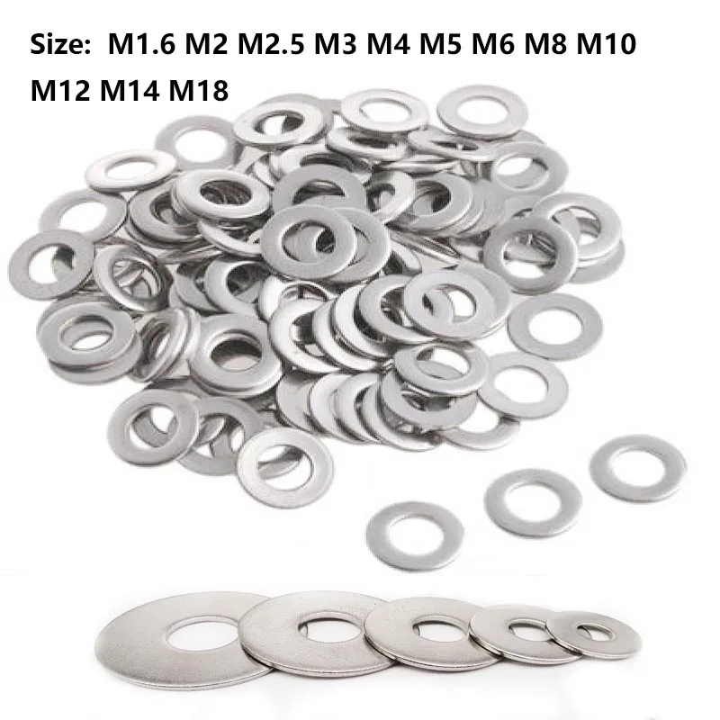 

Шайбы из нержавеющей стали M1.6-M18