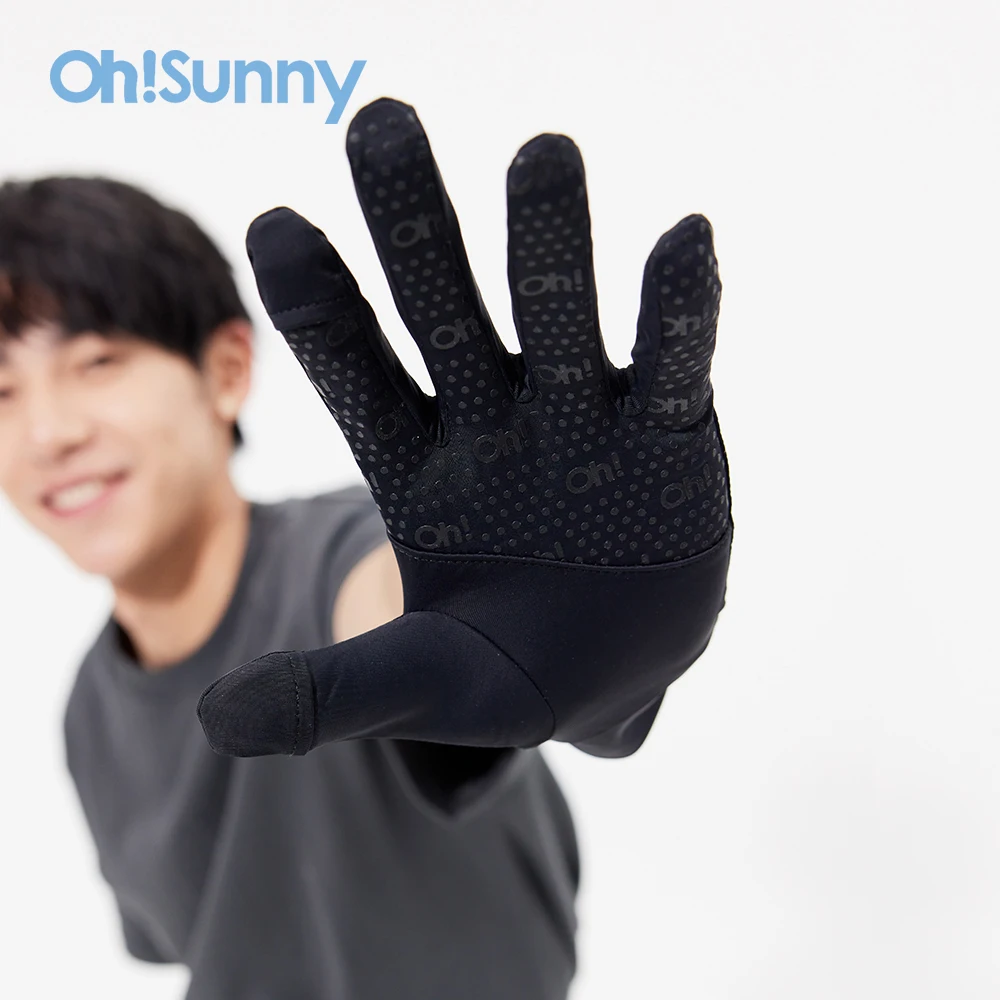 OhSunny UV Gloves Unisex Summer Breathable Sun Protection UPF50+ CoolChill Fabric Hand Protector Opening Gloves for Cycling