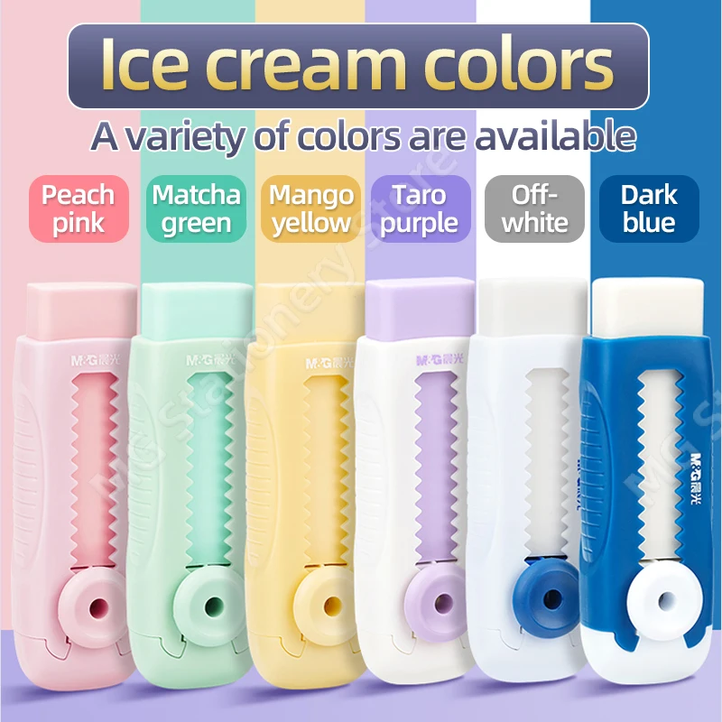 

Push-pull Design Retractable Pencil Eraser Automatic Creative cute Rubber for Drawing or Writing School Office Supplies