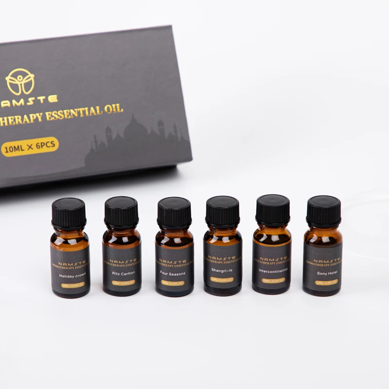

NAMSTE Car Air Freshener Luxury 6-Pack Premium Hotel Collection Fragrance Oils For Car Aromatherapy Machine Humidifier 10ML
