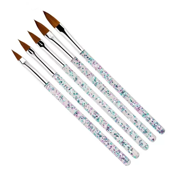 

NEW Hot Sale 5 Pieces Five Size High Quality Professional Acrylic Liquid For Nail Art Pen Brush UV Gel Nail Brush Free Shipping