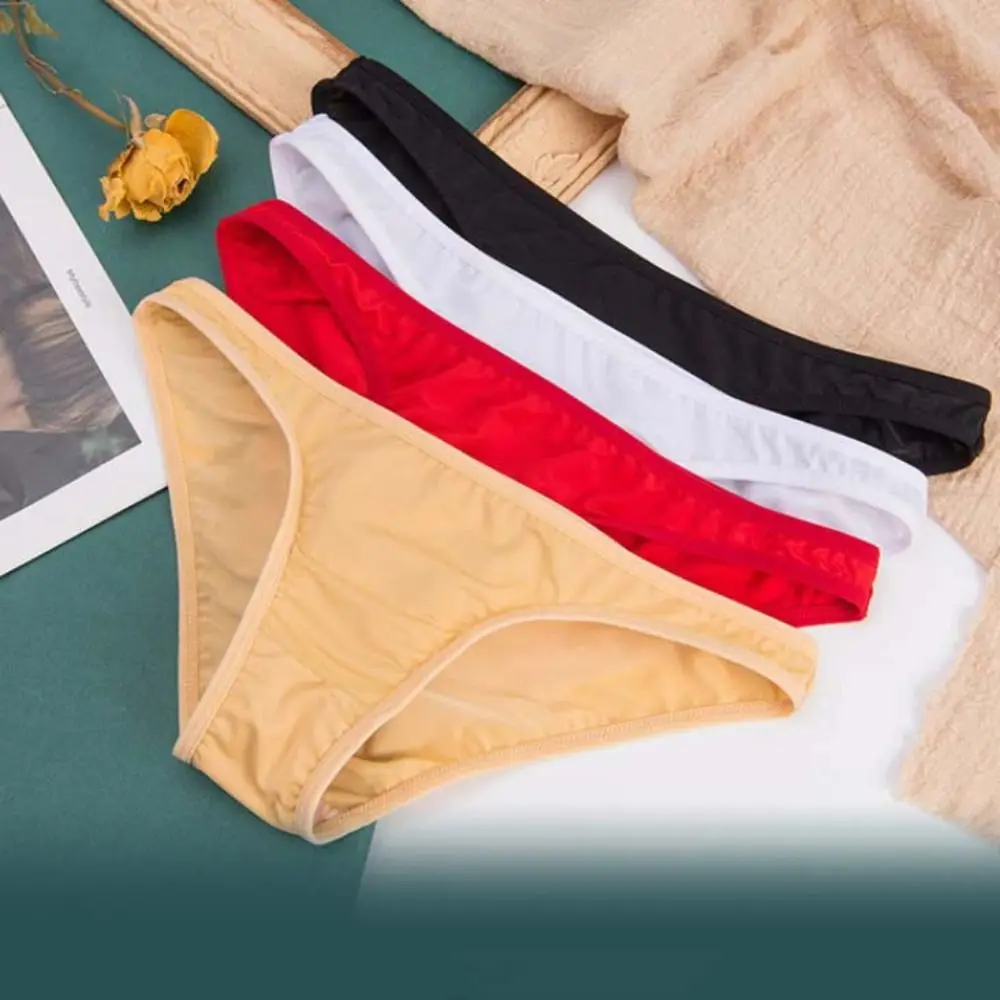 Мягкие треугольные трусики с заниженной талией хлопковые промежностью тонкие