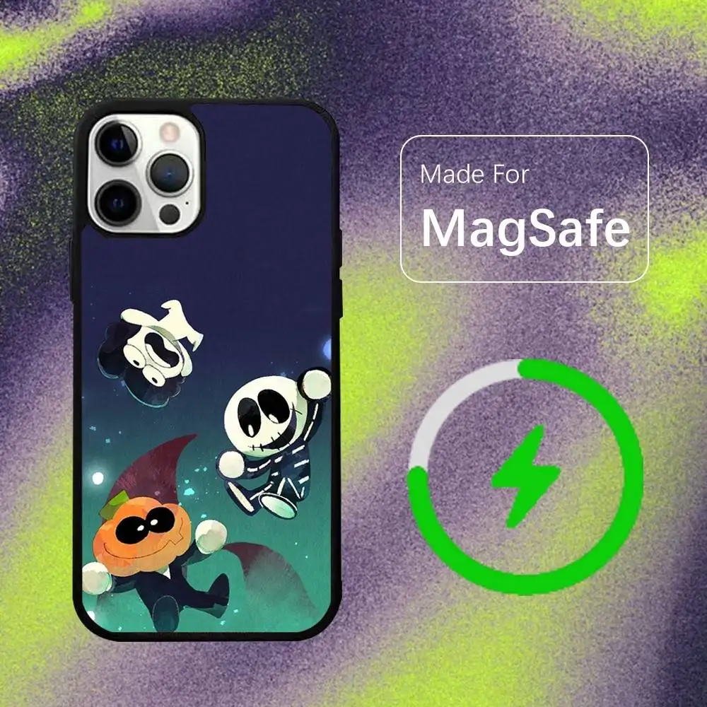 Фото Чехол S-Spooky M-Month для беспроводного зарядного устройства MagSafe для iPhone 15, 16, 17, 13, 14, 11, 12, Pro, Max, Plus, E, Air, Mini, защитный. №5