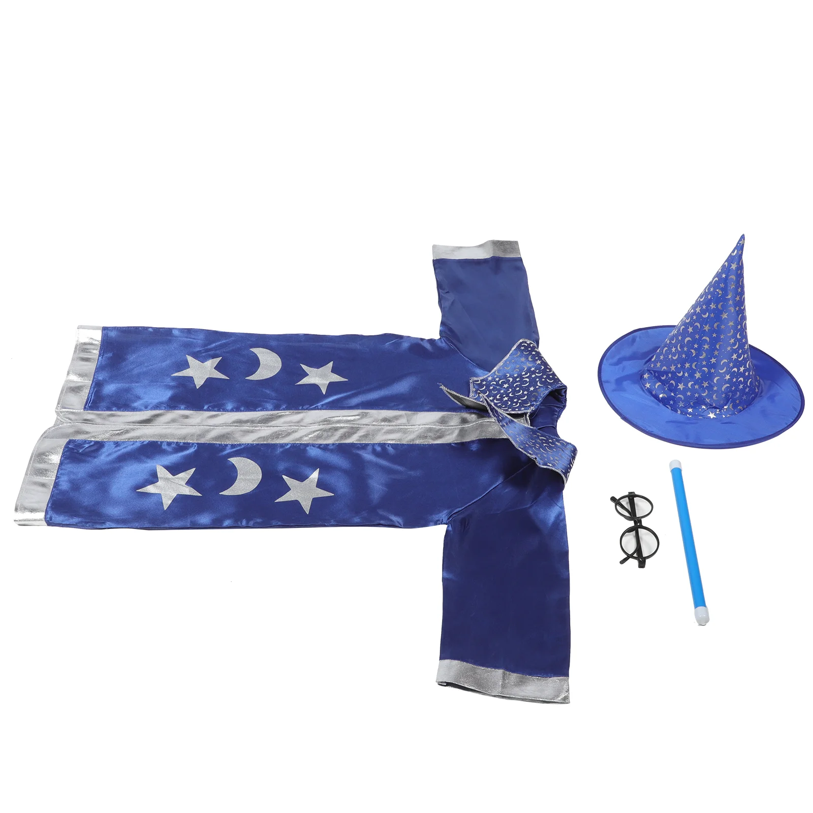 

1 Set Boy Wizard Cloak Wizard Costume Wand Wizard Cape And Hat For Halloween
