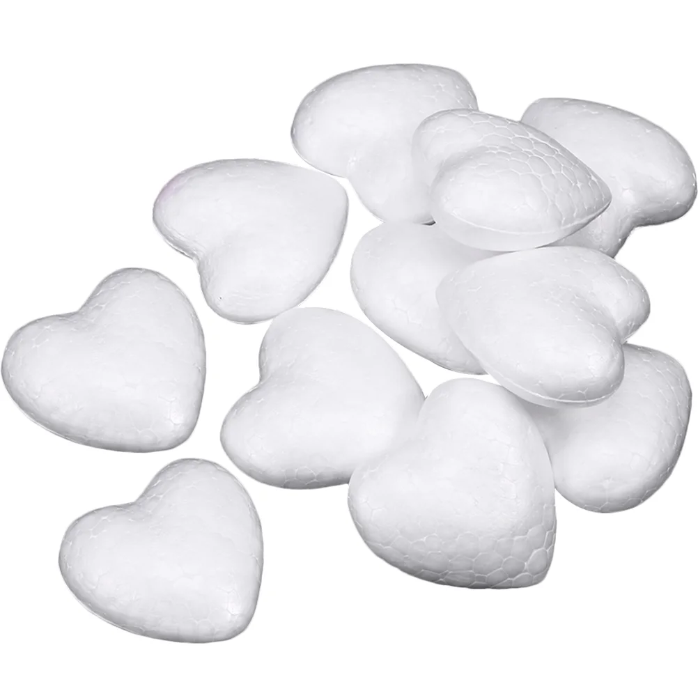 

100 Pcs Homemade Ornaments DIY Foam Balls Heart Wedding Kids Toys Shaped Childrens Block Solid