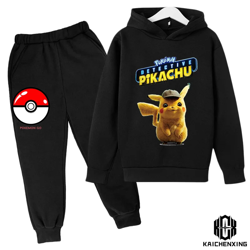 

2023 Fashion 2 Piece Suit Baby Girl Boy Pokemon Clothes Suit Children's Clothes Pikachu Hoodie Children's Clothes Pikachu Suit