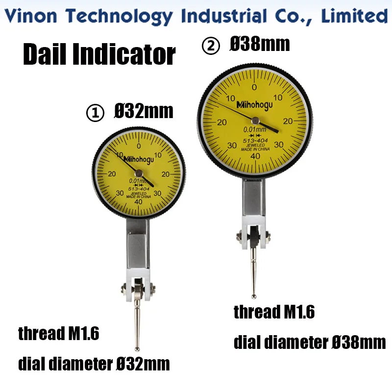 

Dial Indicator Ø32mm and Ø38mm, Precision Lever Dial Gauge, Lever Table Dial Gauge, Measuring Hand Tools