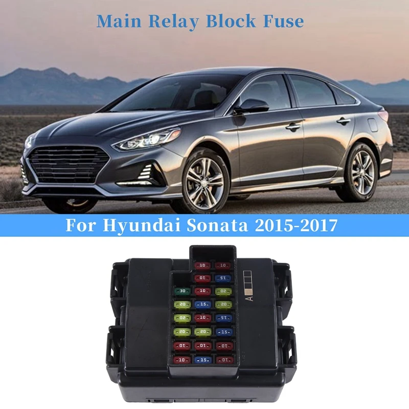 

1 Piece Car Main Relay Block Fuse Black ABS For Hyundai Sonata 2015-2017 91950-C1620 91950C1620