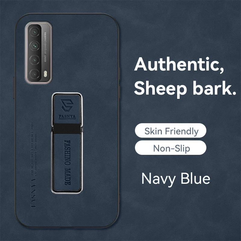 Жесткий противоударный чехол из искусственной кожи для Huawei Y7A