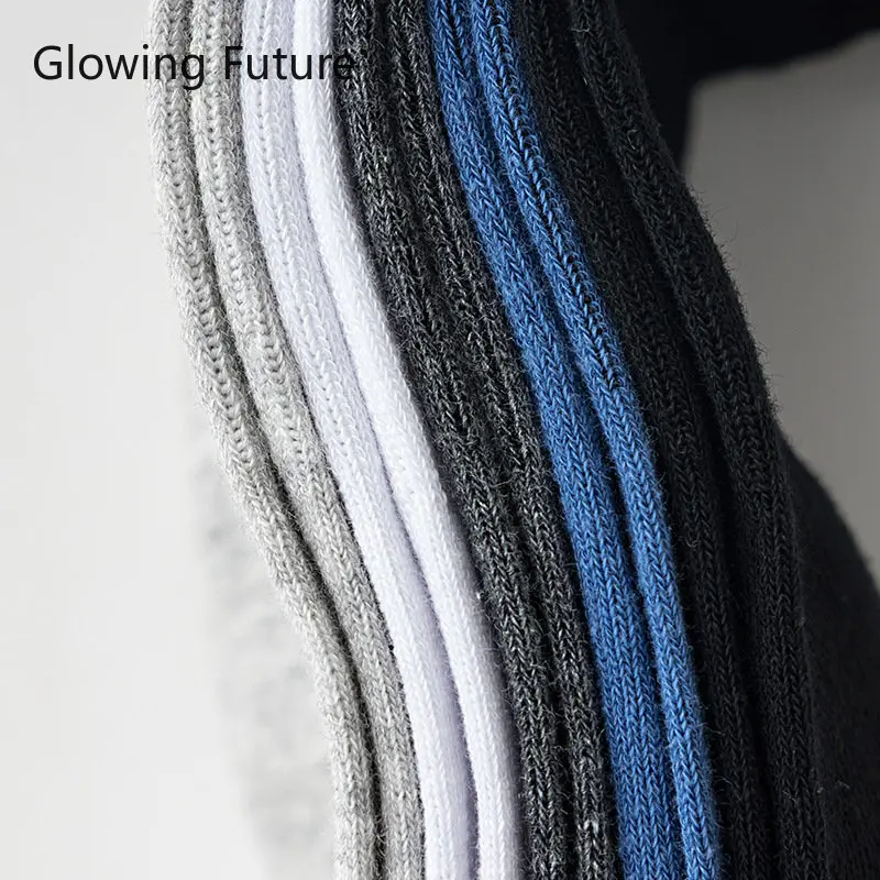 Cotton Men Socks Solid Color Black White Socks for Men Harajuku Middle Tube Sport Sokken Casual Business Sweat Breathable Sox