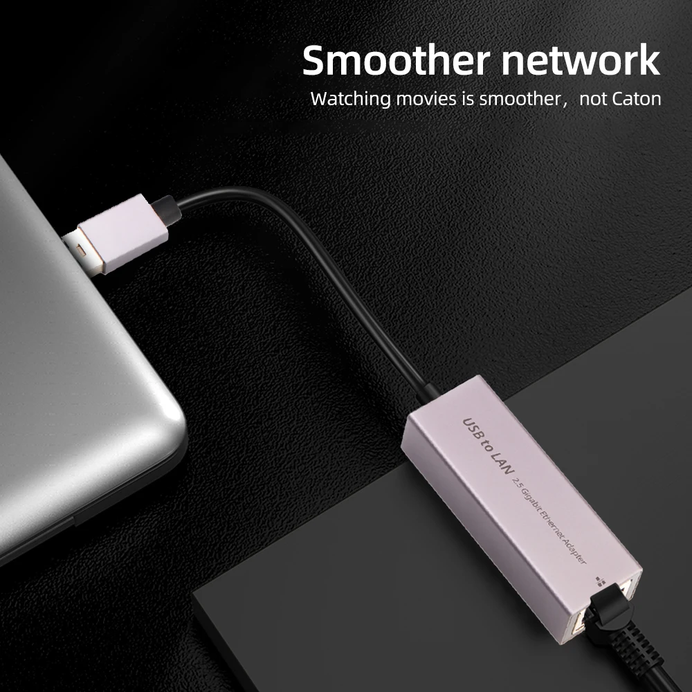 Проводная внешняя сетевая карта 2500 Мбит/с USB C м Тип к RJ45 конвертер Ethernet Lan адаптер