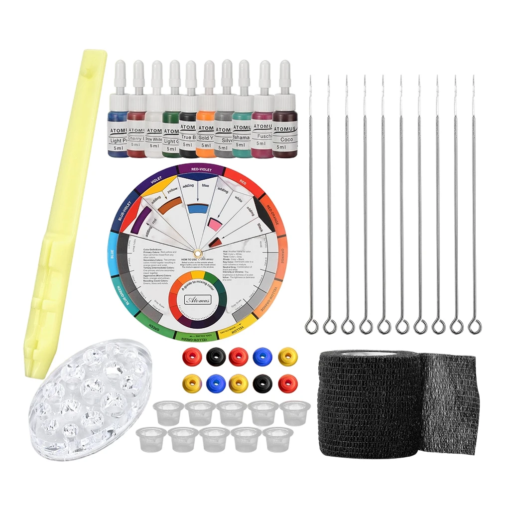

Hand Poke Pen Tattoo Kit Bandage Needles Ink Ink Cups DIY Tattoo Supplies