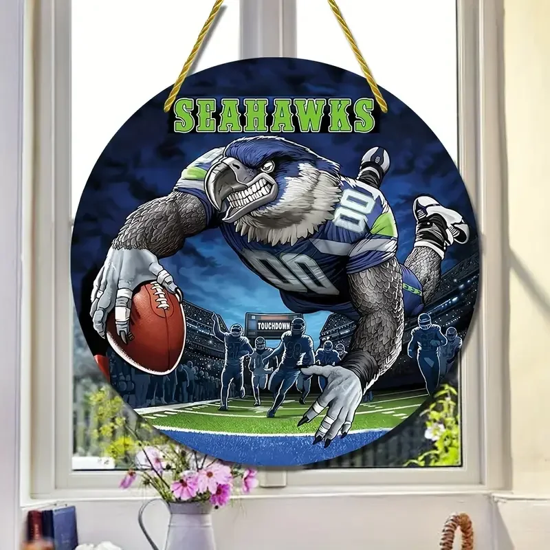 Круглый деревянный знак американского футбола домашний праздничный праздник