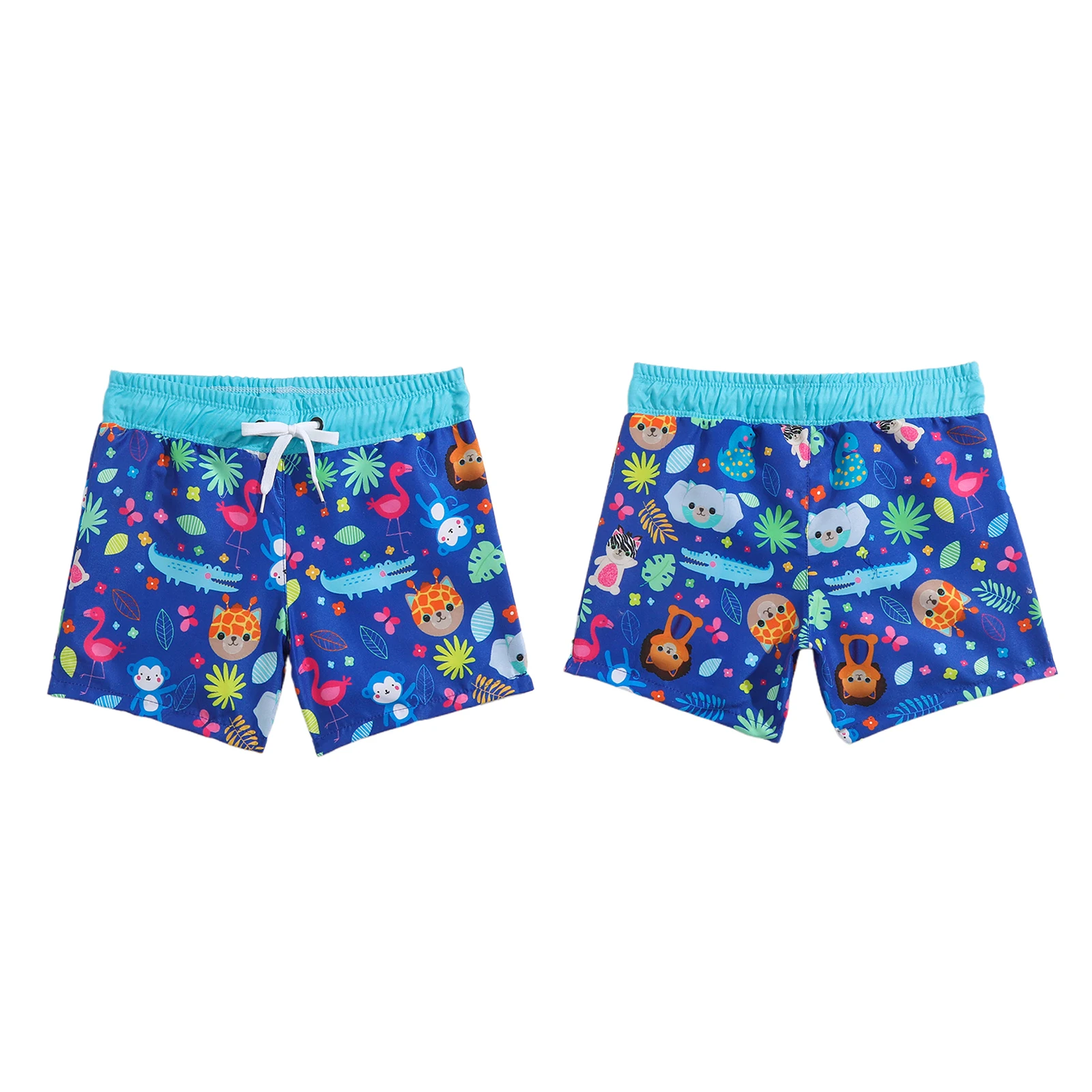 Купальник для маленьких мальчиков шорты с мультяшным животным принтом купальный