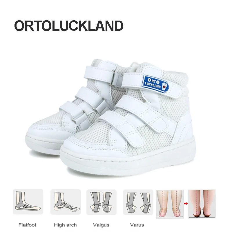 Children Sneakers Girls White School Orthopedic Shoes For Toddler Kids Four Seasons Boys Leisure Sports Trainers Mesh Boots