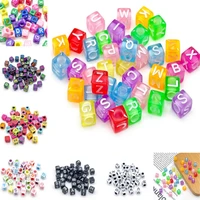 6mm acrylic square letter beads diy kids jewelry puzzle bracelet etc 100 pieces