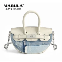 mabula retro half moon design women top handle hobo purse unique lock leather crossbody bag vintage satchel handbags