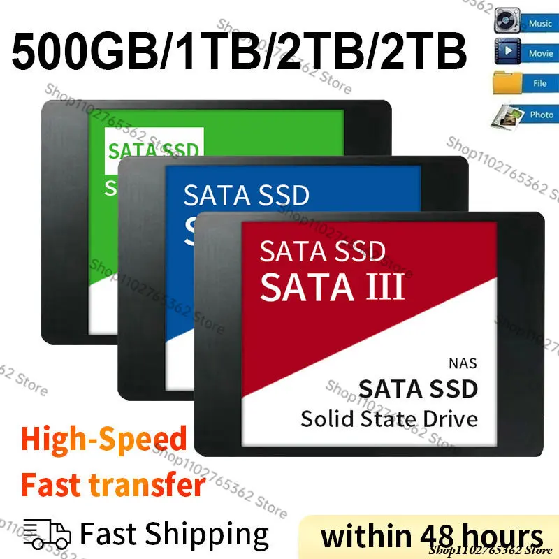 

Original High Speed 1TB/500GB Hard Disk SATA3 2.5 inch 2TB SSD Internal Solid State Hard Drive 2.5” HDD for Computer/Laptop