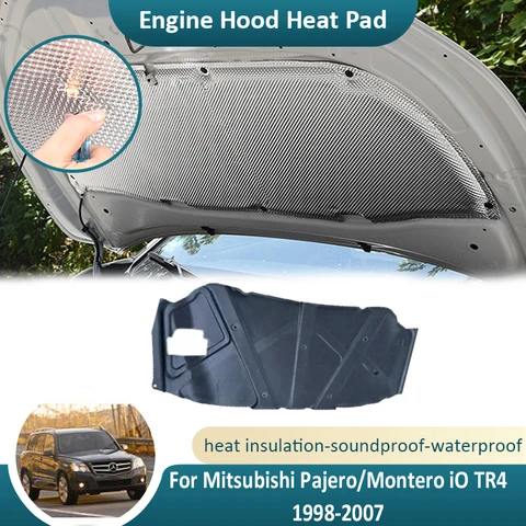 Передний капот двигателя для Mitsubishi Pajero TR4 Montero iO 1998 ~ 2007 рассеивание тепла огнестойкая звукоизоляционная накладка автомобильные аксессуары