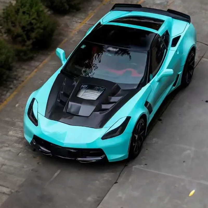 Прозрачный капот из углеродного волокна двигателя для Chevrolet Corvette C7 2015-2019