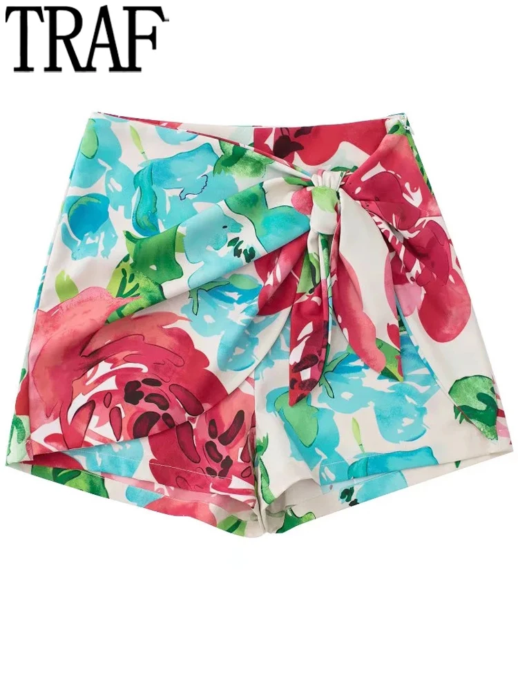 

Юбка-парео женская с завышенной талией, с цветочным принтом