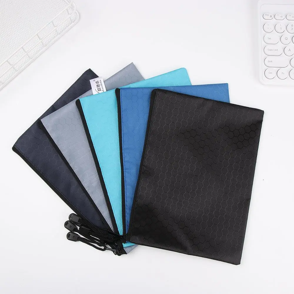 

Document Bag Oxford Cloth Waterproof Zipper Bag Stationery Bag File Folders Information Bag Office School Supplies A4 A5 B6