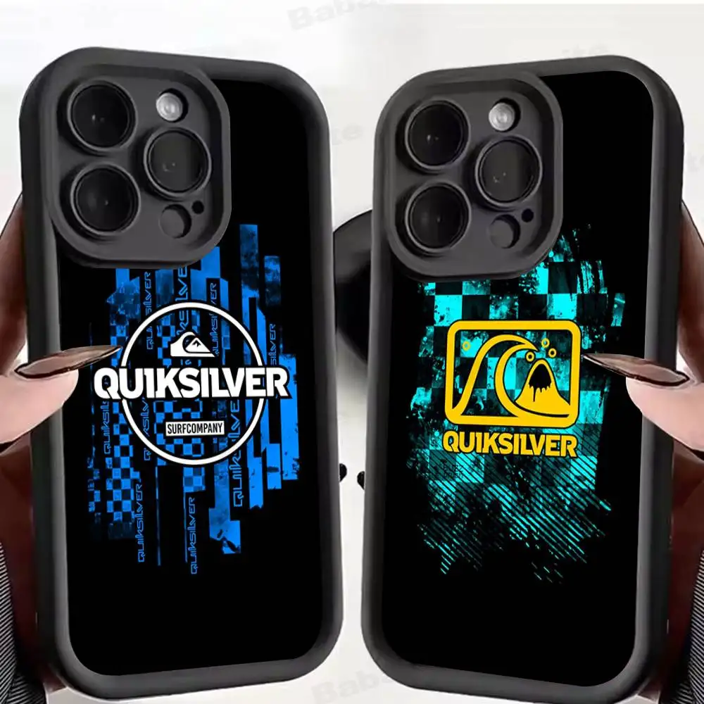 Фото Чехол для телефона Q-QuiksilverS с логотипом для iPhone 17 16 15 14 Plus 13 12 11 Pro Max, силиконовый чехол. №3