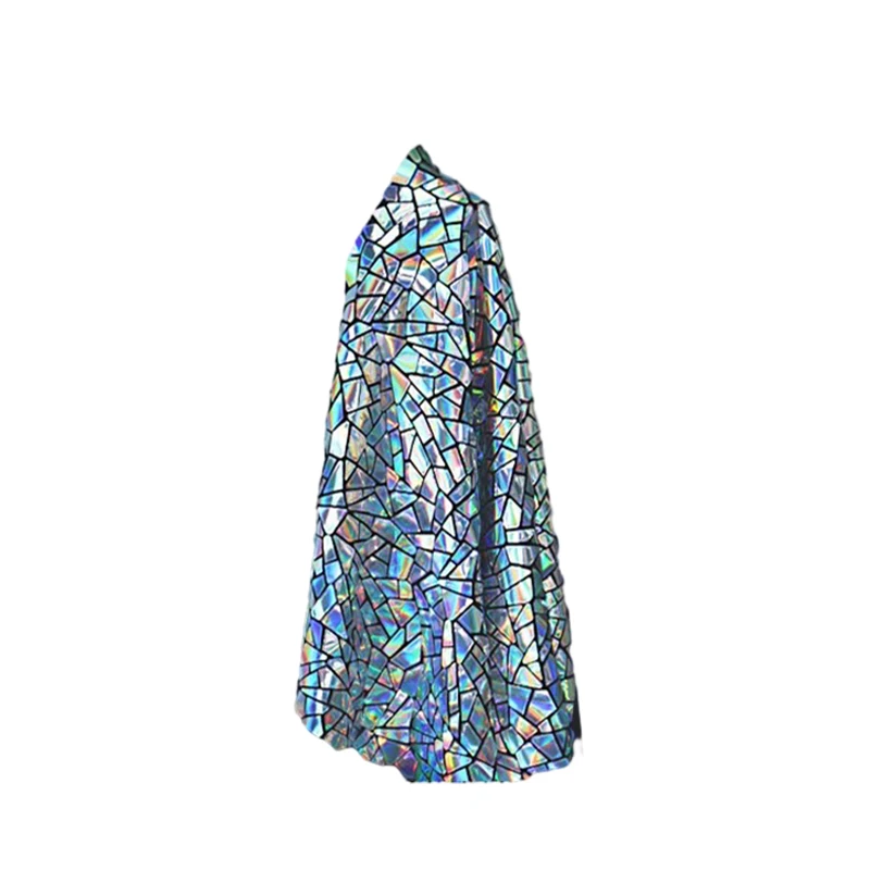 1 ярд красочные Лазерные Блестки полиэстер бархатная ткань геометрические