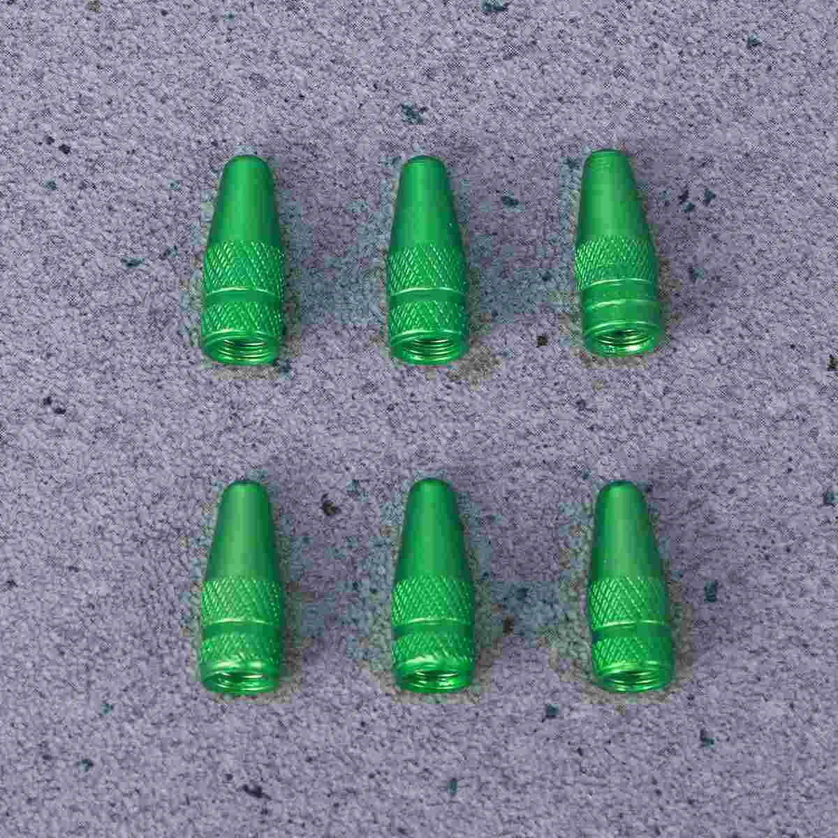 

6 Pcs Dust Covers Caps Aluminum Alloy French Style Air Caps for MTB Road Bike