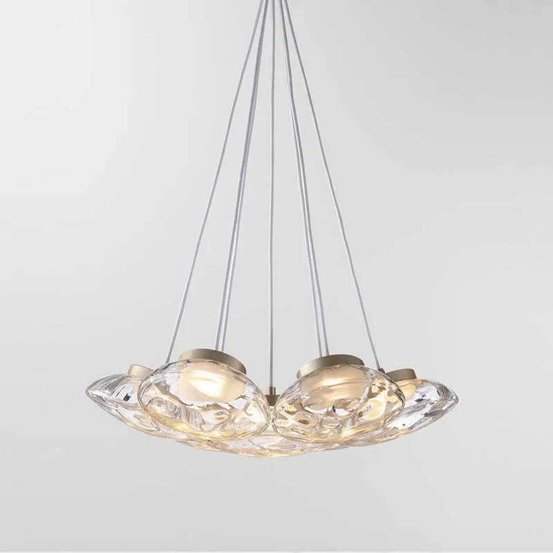 

Post-Modern Restaurant Personalized Multi-Head Chandelier Nordic Simple Bedroom Bedside Creative Glass Small Droplight