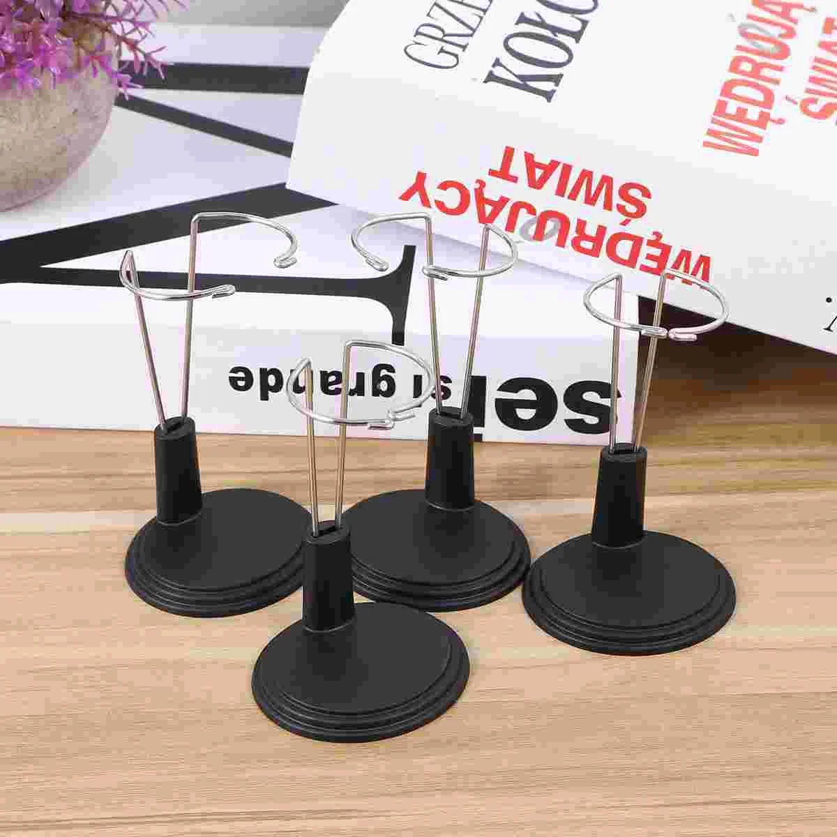 

4 Pcs Stand Base Display Holder Sheer White Dress Holders Model Support Frame Mini Toys Girls Puppet Rack Accessories