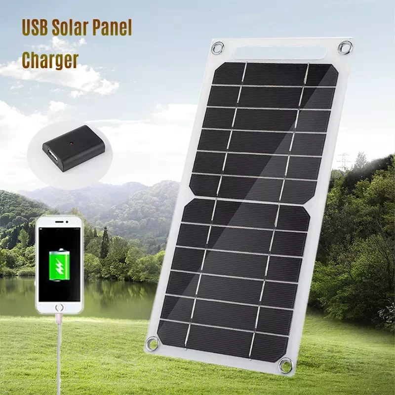 

NEW 5V Solar Panel USB Waterproof Outdoor Hike Camping Portable Cells Battery Solar Charger Plate for Mobile Bank