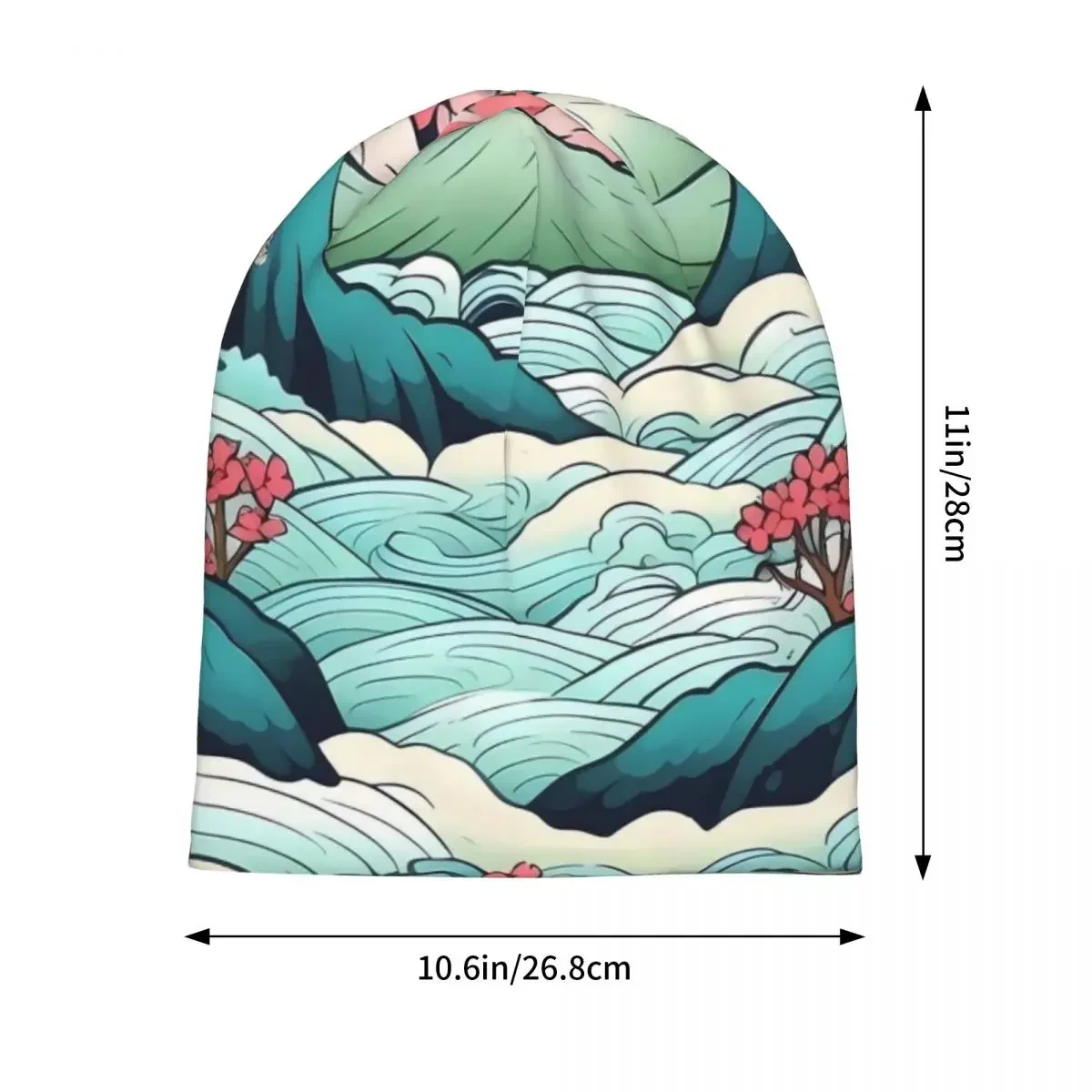 Японские шапки-бини с японским пейзажем вязаная шапка Kpop повязка на голову для