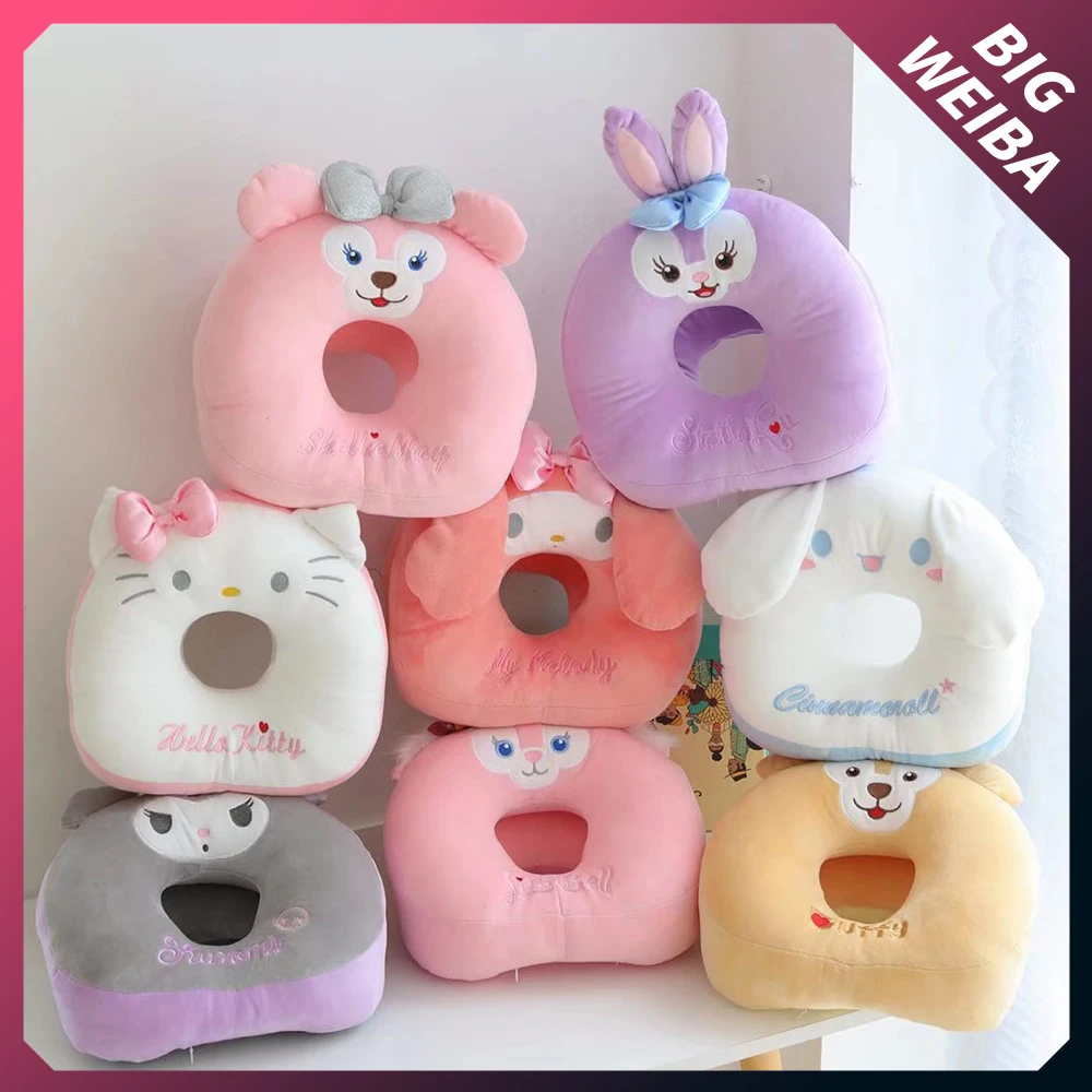 

New Anime Sanrios Mymelody Kuromi Hello Kitty Cinnamoroll Summer Ice Silk Nap Pillow Breathable Cool Pillow Super Soft Kids Gift