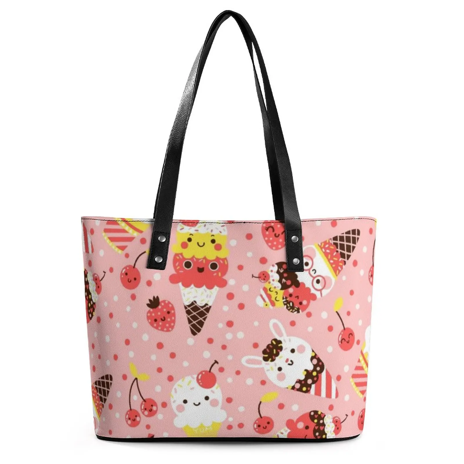 

Милые сумочки для мороженого, сумка-тоут для колледжа с мультяшным рисунком, Женская эстетичная сумка через плечо, сумки с рисунком