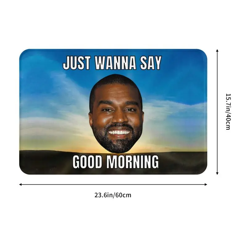 Коврик для передней двери Kanye West Meme на заказ противоскользящий впитывающий