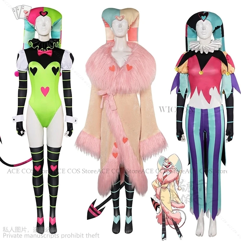 Fizzarolli Косплей фантазия шляпа наряд мультфильм Helluva босс Маскировка костюм