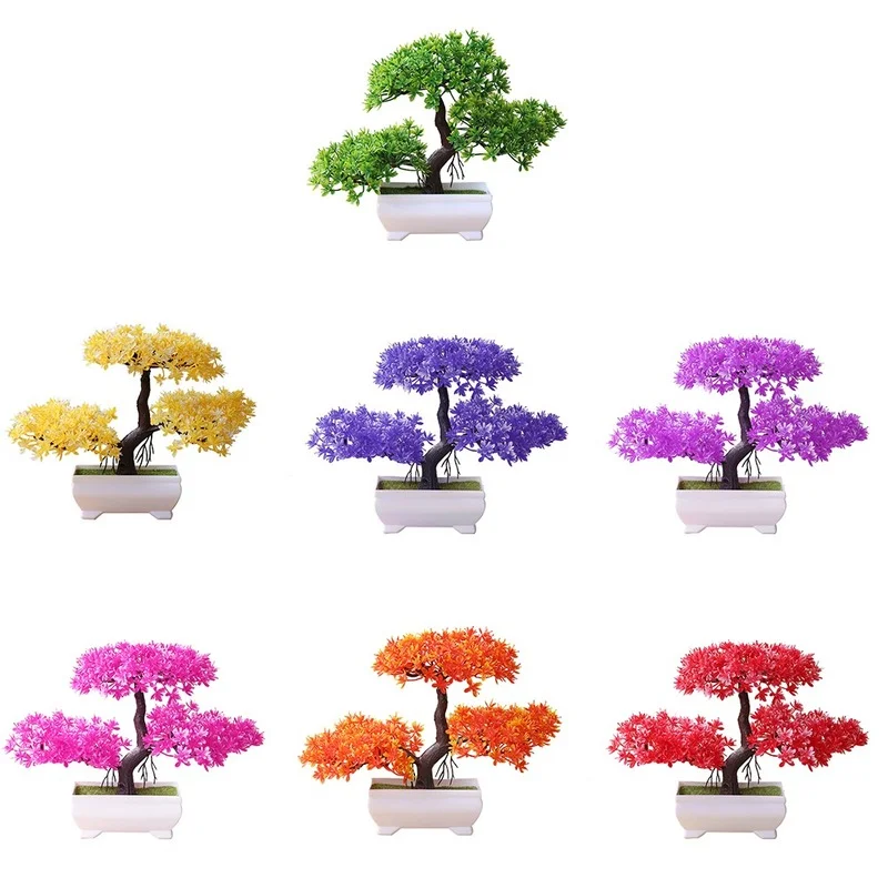 

Artificial Plant Artificial Flower Home Decor Bonsai Tree Pot Plant Fake Flower Potted Ornament for Home Room Garden Decoration