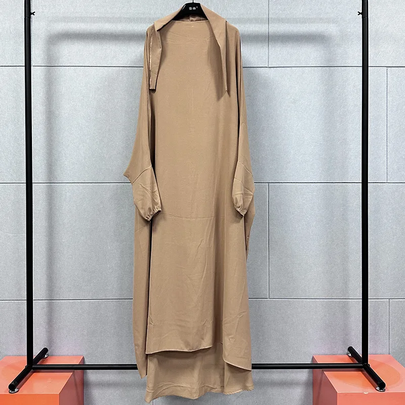 Women's Baotou Dress Set Long Shirt Long Dress Muslim Dress Women Abaya Dress Kaftan Modest Dress Hijab Dress Abayas for Women